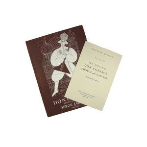 Don Cossack Program Serge Jaroff Flyer Wesleyan College Chorus 1956 Dancing